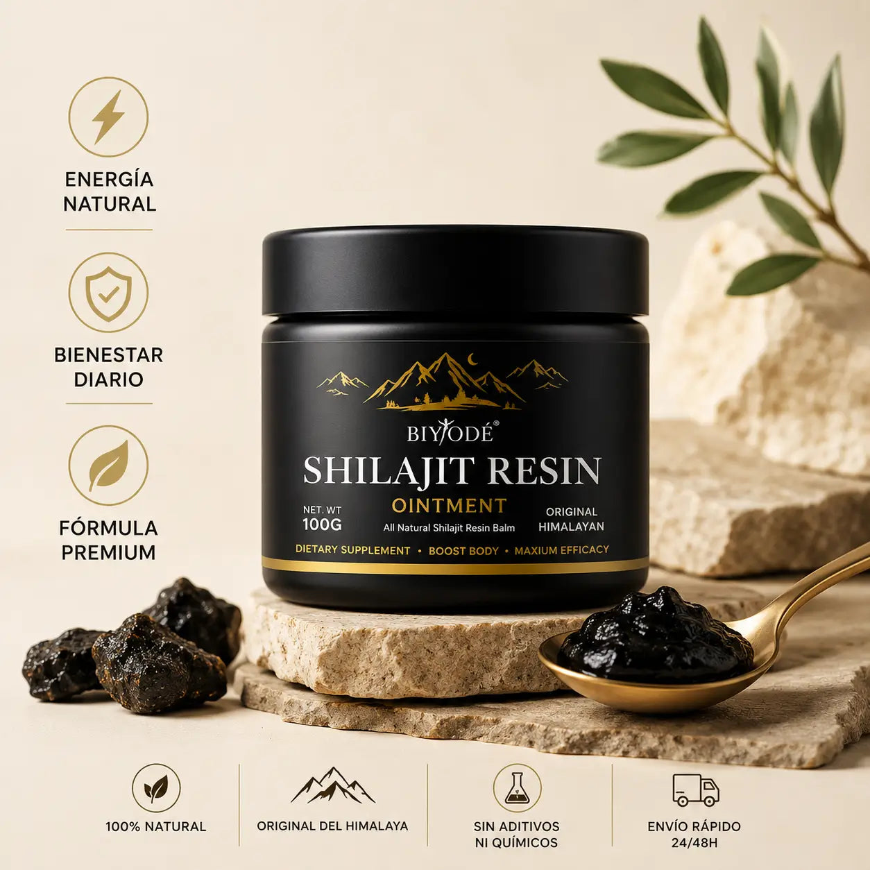 💎  Shilajit Resina Premium 30g  ⚡ Energía natural y vitalidad diaria